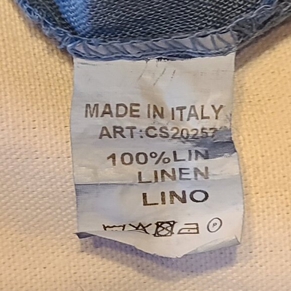 Linen Asymmetrical Blue Large/OS - Picture 2 of 4